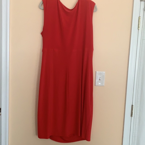 Ralph Lauren wrap & ruched dress coral 20W NWOT. - Picture 2 of 5